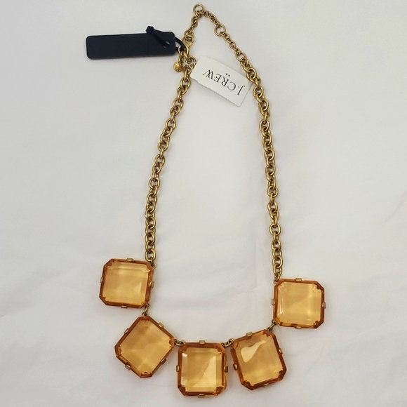 J. Crew Jewelry - J. Crew Chucky faux amber & Gold necklace